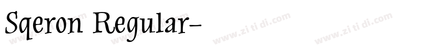 Sqeron Regular字体转换